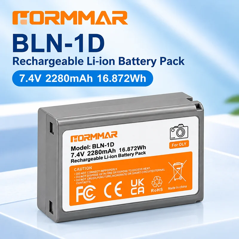 BLN-1 Battery Type-C Charging 7.4V 2280mAh Rechargeable Li-ion Battery for Olympus OM-D E-M1 E-M5 E-P5 PEN-F Camera