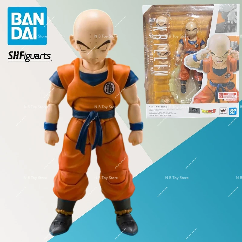 

100% in Original Stock Bandai Shf Krillin Dragon Ball Z S.H.Figuarts Krillin Earth's Strongest Man Anime Action Figures Toys