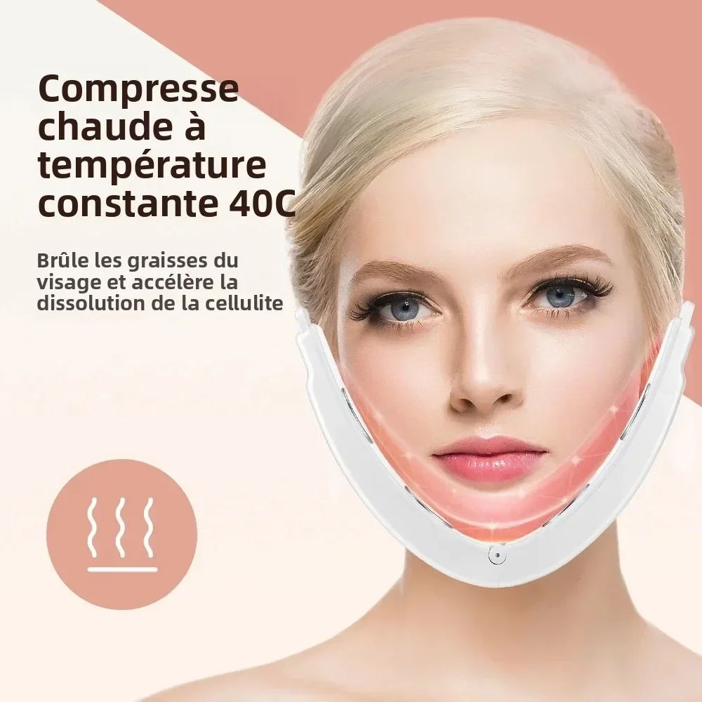 Elektrische V Gesicht Abnehmen Massage Gerät Doppel Kinn V Form Lift Gürtel Heiße Kompresse Gesicht Vibration Massage Mit Fernbedienung
