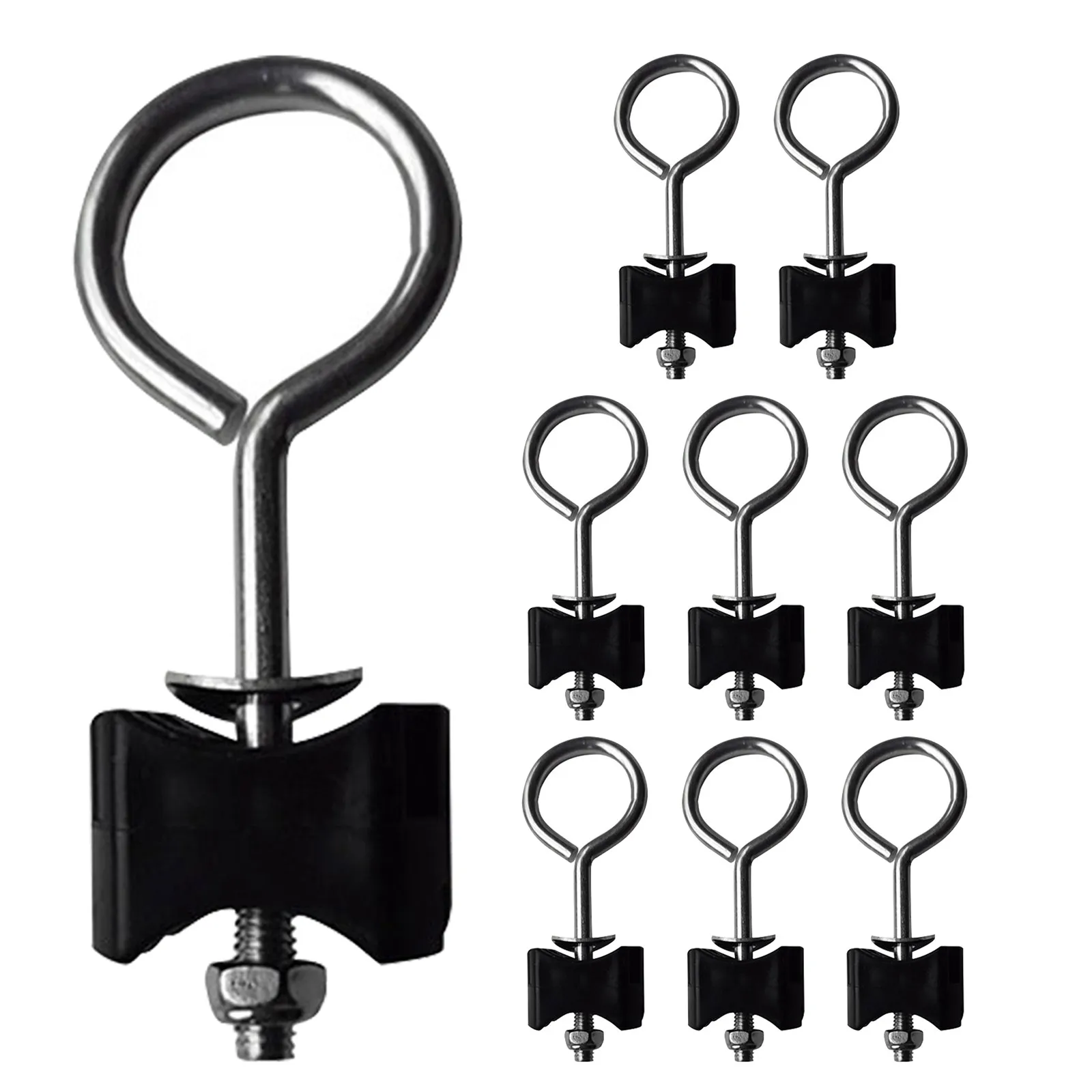 9Pcs Trampoline Screw Anchors Heavy Duty Weather-Resistant Bolts for Net Poles Frame Hardware Enclosure Repair Trampoline