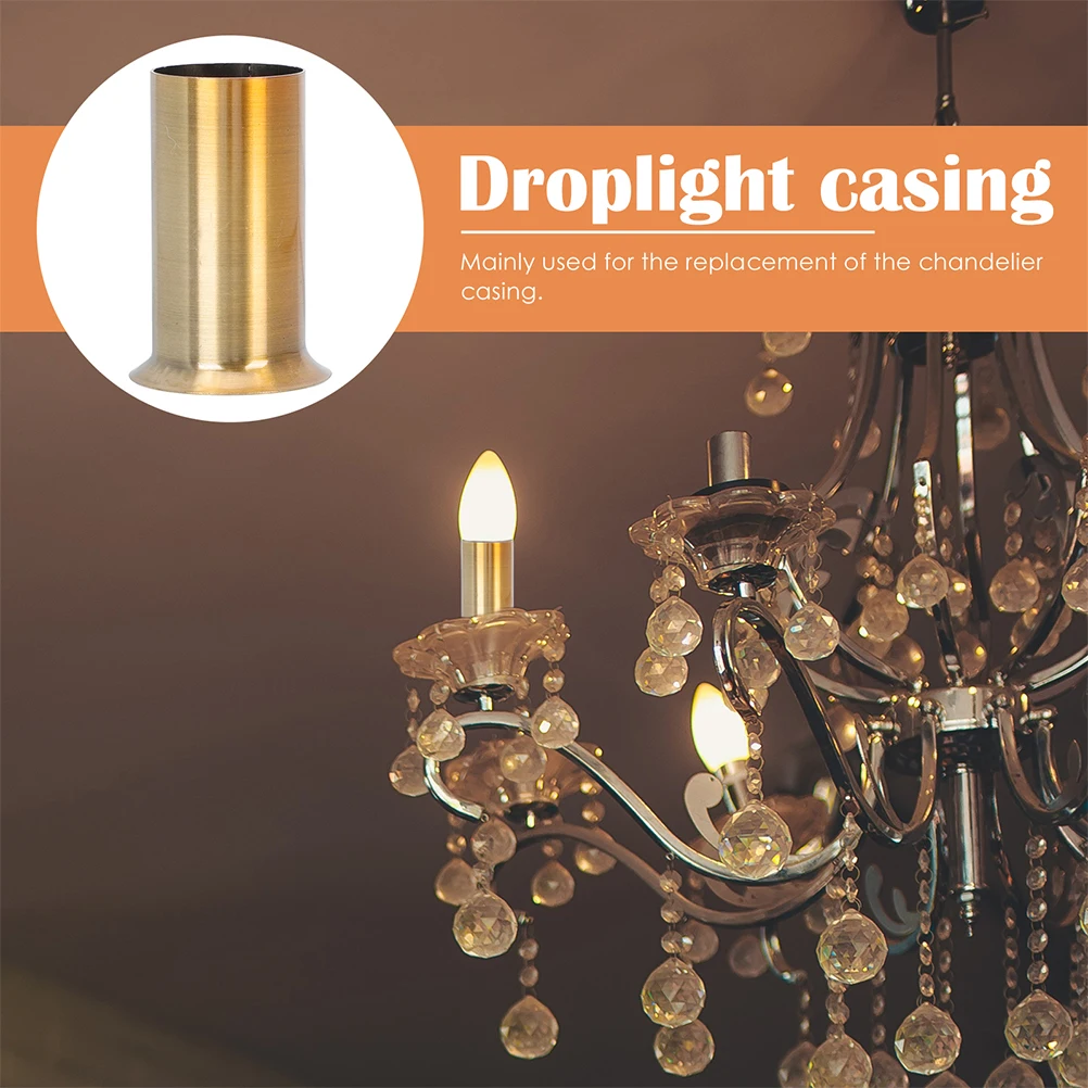 

10pcs Crystal Chandelier Sleeves Durable Iron Material Simple Installation Suitable Home Decoration Lighting Parts