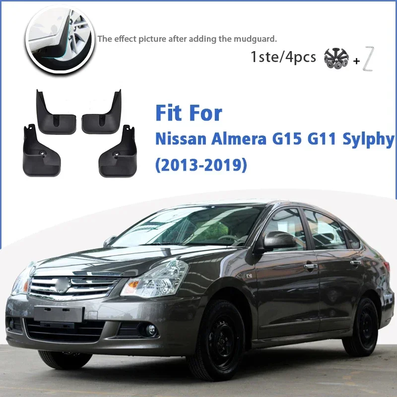 For Nissan Almera G11 G15  Russia Version  Sylphy 2013-2019 Mudflaps Mudguard Fender Mud Flap Guards Splash Car Accessories
