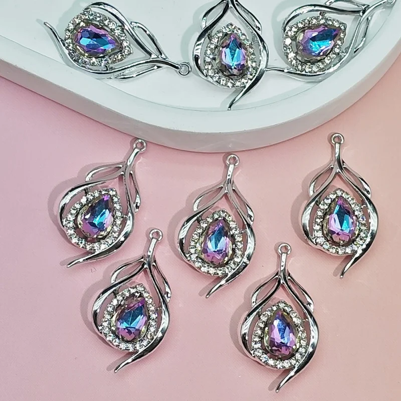 20pc set Super Shiny Gemstone Alloy Pendant Fairy Sweet HandmadeDIYEarrings Bracelet Necklace