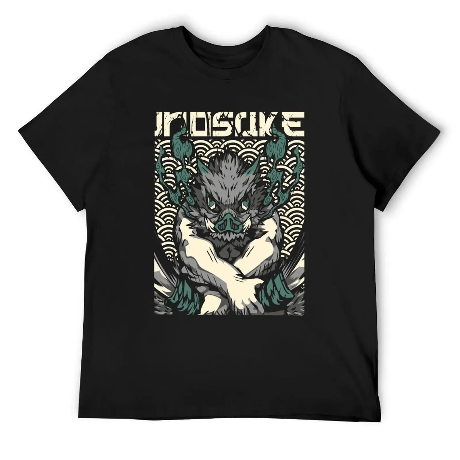 Crazy Inosuke T-Shirt quick drying korean fashion black t shirts for men