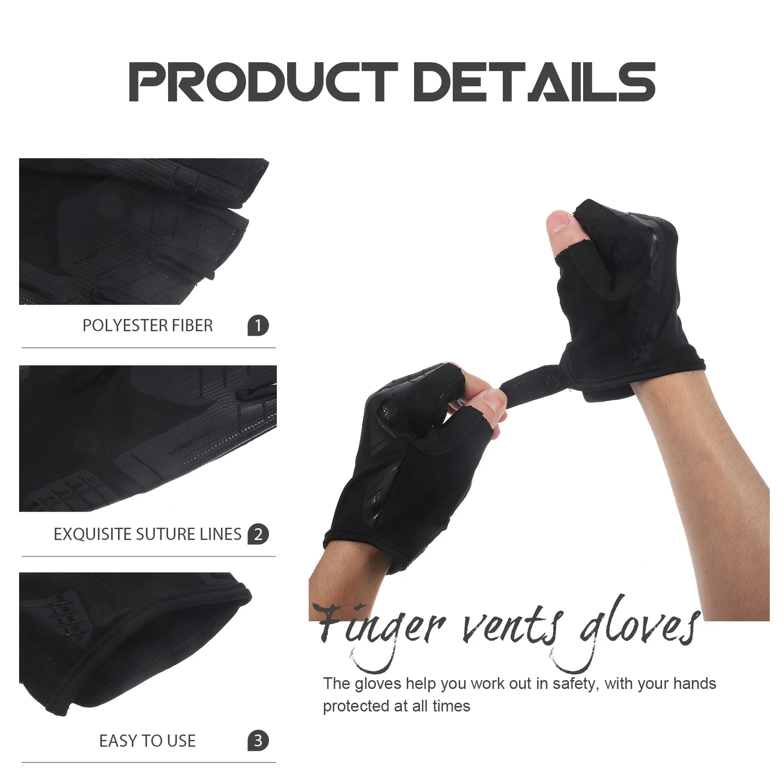 

BESPORTBLE Cycling Gloves Half Finger Bike Riding Hiking Fishing Shock Absorbing Men's Outdoor Sports Gloves