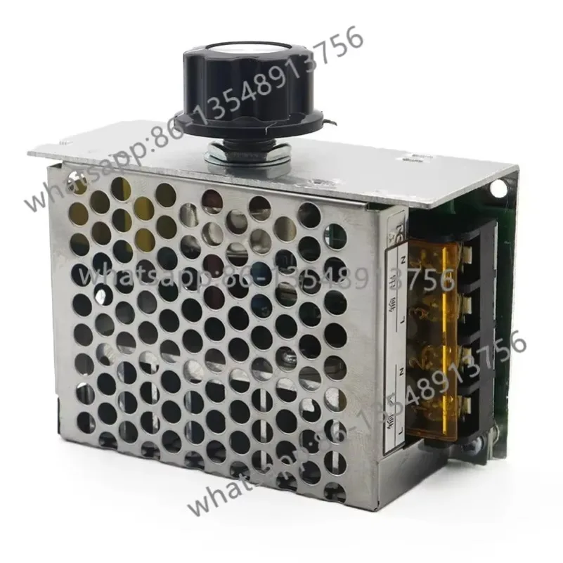 4000W AC Thyristor Voltage Regulator Dimming Speed Adjustment Temperature Controller with Fuse Shell