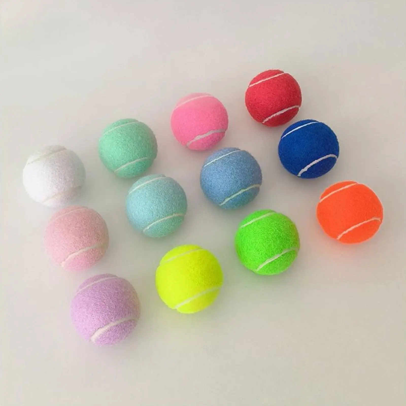 High Elasticity Racket Sport Balls All-Court Training Racket Sport Balls High Bounce Practice Sphere Long-Lasting for Beginners