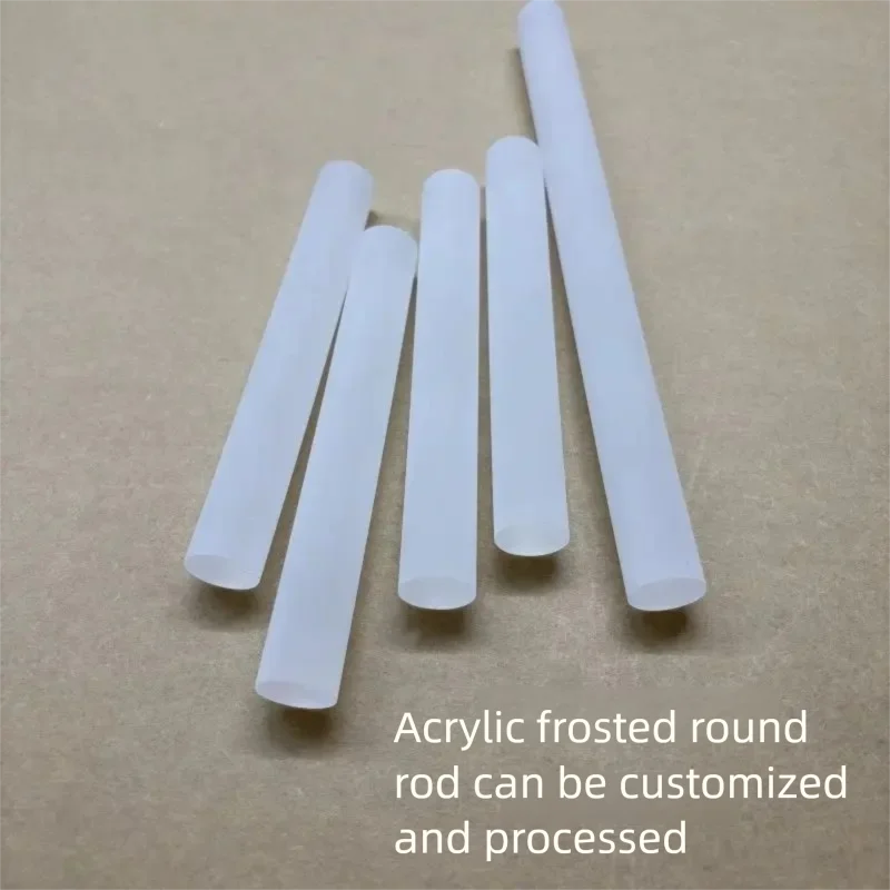 6 عبوات من قضبان الأكريليك البلوري مقاس 19.68 بوصة، شريط أعواد بلاستيكي مستدير بقطر 3/8 بوصة لتزيين إضاءة الحرف اليدوية والبستنة #3