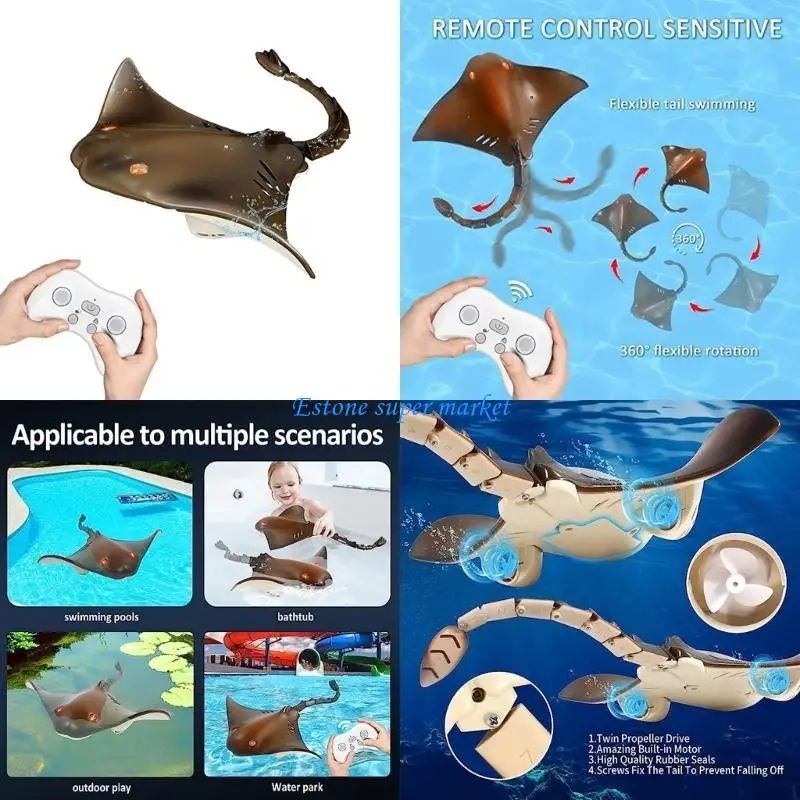 090B Simulation Teufelsfisch RCSpeed ​​Boot Fernbedienung Fischboot für Pool See Sammlerstück Spielboot Teenager Jungen