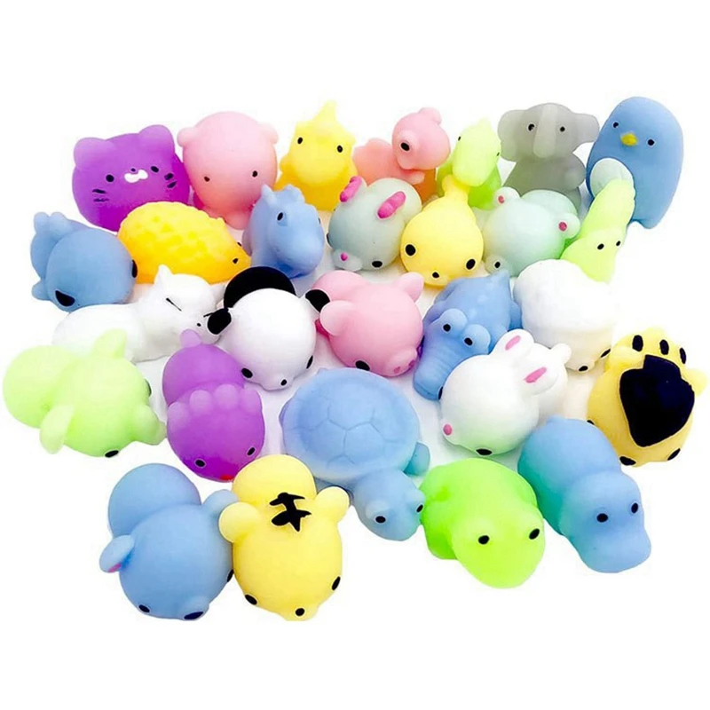 Squishy Speelgoedkit 24 Stuks Feestartikelen Voor Kinderen, Mochi Speelgoed Stress Reliever Angst Speelgoed Kit Easter Mand Stuffers Met Opbergdoos