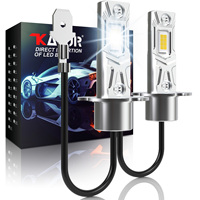 Katur 2x H3 Led Car Headlight Mini Size Fog Lamps 20000Lm 6000K White Fanless Canbus Super Bright For Benz W124 1993~1995
