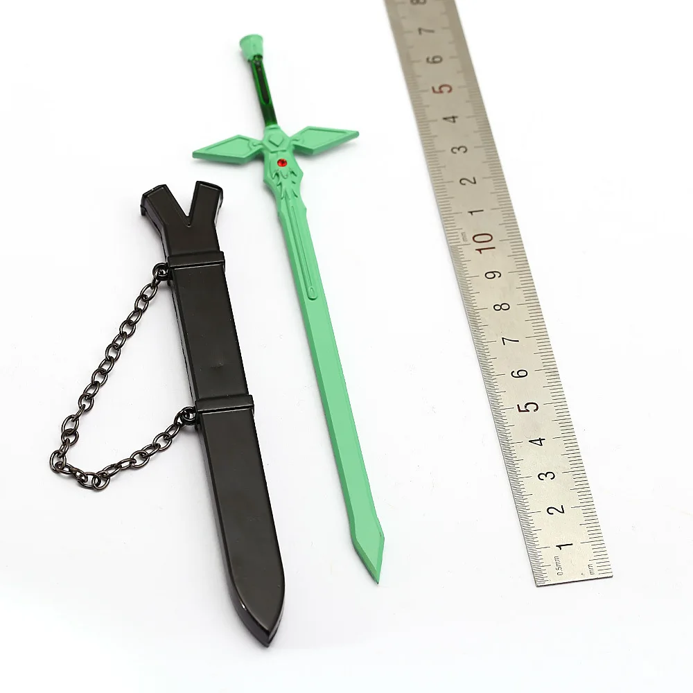 17cm Sword Art SAO Online brelok Anime urządzenia peryferyjne Tung ludzie Asuna Kirito metalowa broń miecz Cosplay Chaveiro pamiątki prezent