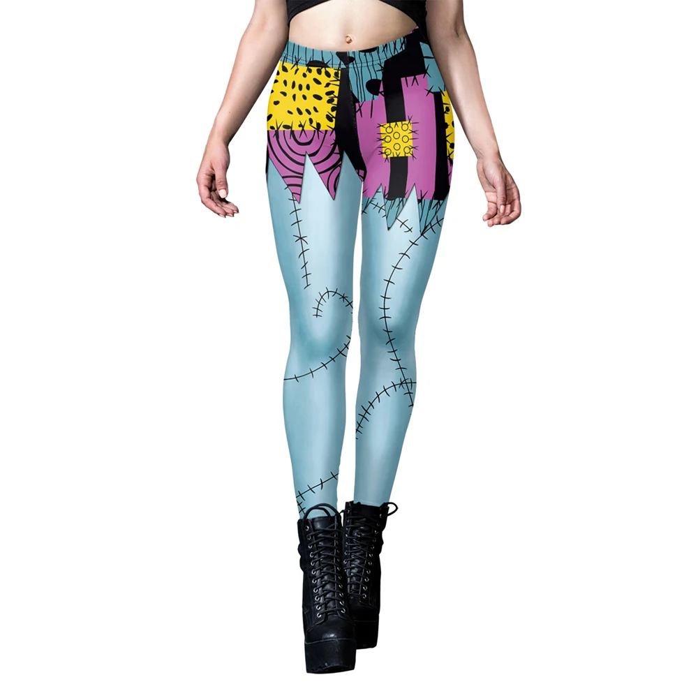 Cosplay Film Nightmare Christmas Sally Kleid Leggings Set Zentai Bodysuits Damen Gruselige Sally Verkleidung Halloween Party Kostüm – Detail 16