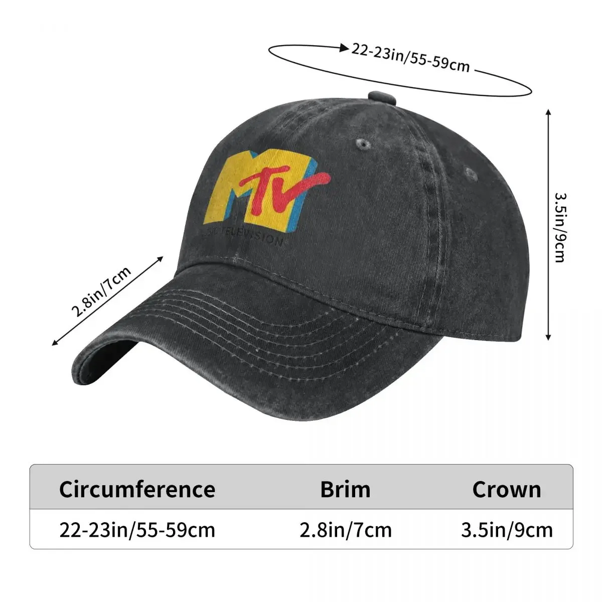 MTV Casual Baseball Cap Summer Music Television Trucker Hat Adjustable Outdoor Sports Snapback Cap Men Adult y2k Baseball Caps