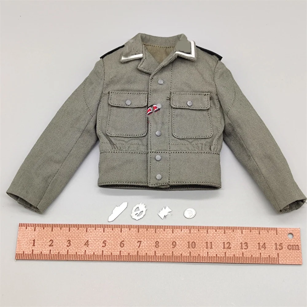 Linha de alerta AL 100044   Soldado de inverno mini brinquedos modelo casaco uniforme topos com medalha saco lancheira camisa para 12 "figura ação 1/6