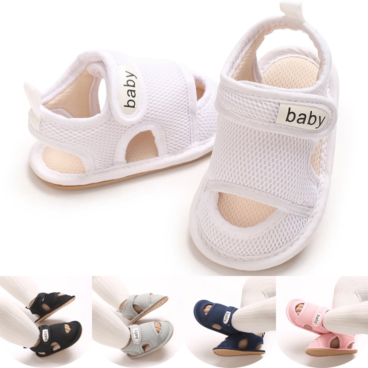 

0-18Months Summer Baby Garden Sandals Baby Boy Girl Shoes Rubber Sole Infant Toddler Non-Slip First Walkers