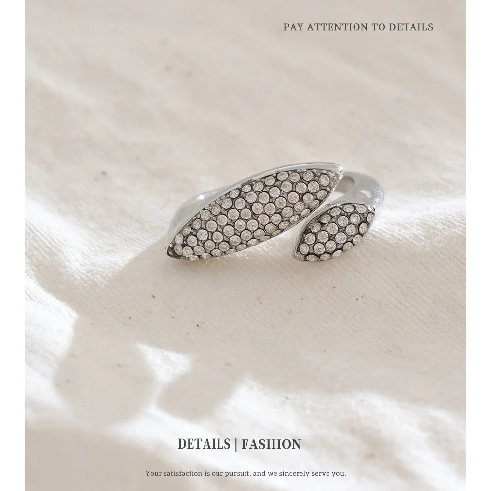 NiNice خاتم الفولاذ المقاوم للصدأ برأسين الزركون شخصية نمط تصميم الأزياء والمجوهرات هدية بالجملة