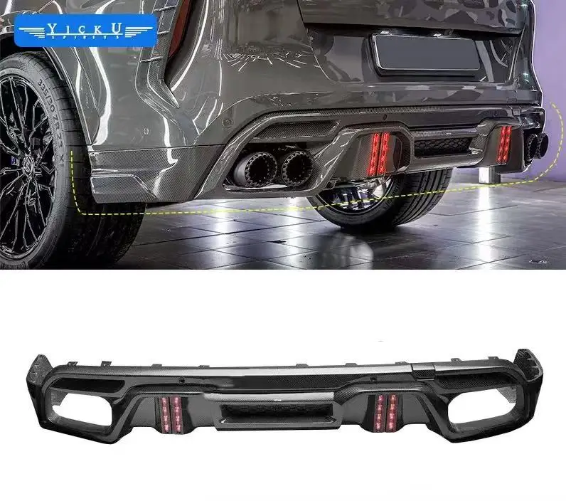 

Custom dry carbon fiber body kit forBM W X6M 2020-2022, including front lip,rear lip, rear spoiler,and side mirror housings wait