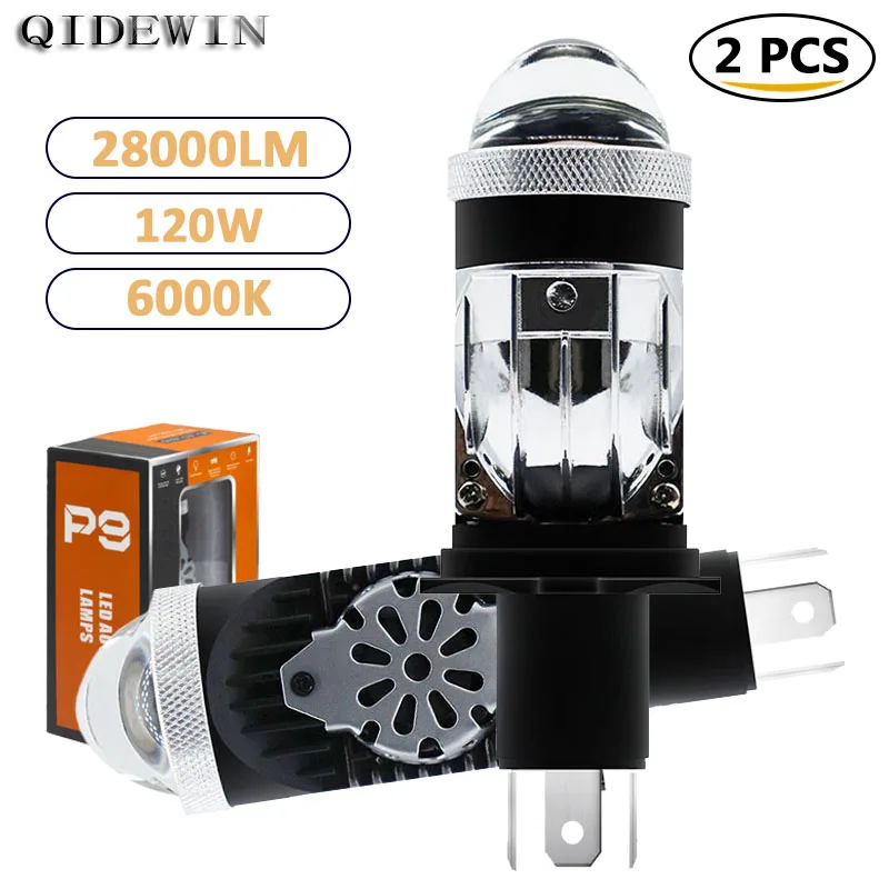 

P9 Car Headlight Auto Bulb Lights for Vehicles H4 120W Automotive Spotlights Lamp Projector High Power Fog Lights Bi Led Lenses