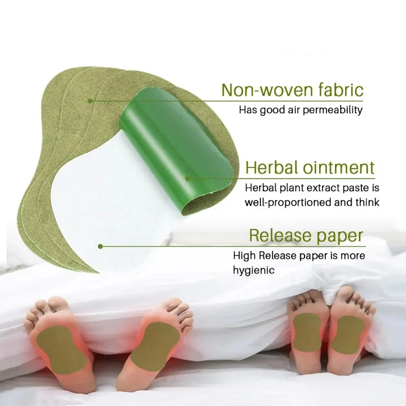 Natural Wormwood Detox Foot Patches Slimming Body Detoxification Paste Help Sleep Cleansing Toxins Foot Pads Relieve Stress Care