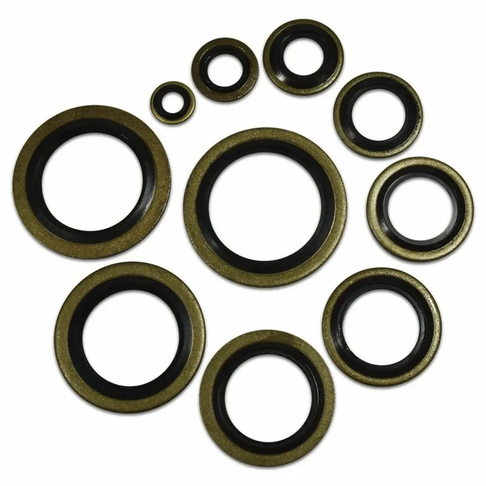 150pcs Bonded Seal Sealing Ring Assortment Kit Oil Drain Screw Combined Washer Seal Set M6 M8 M10 M12 M14 M16 M18 M20 M22