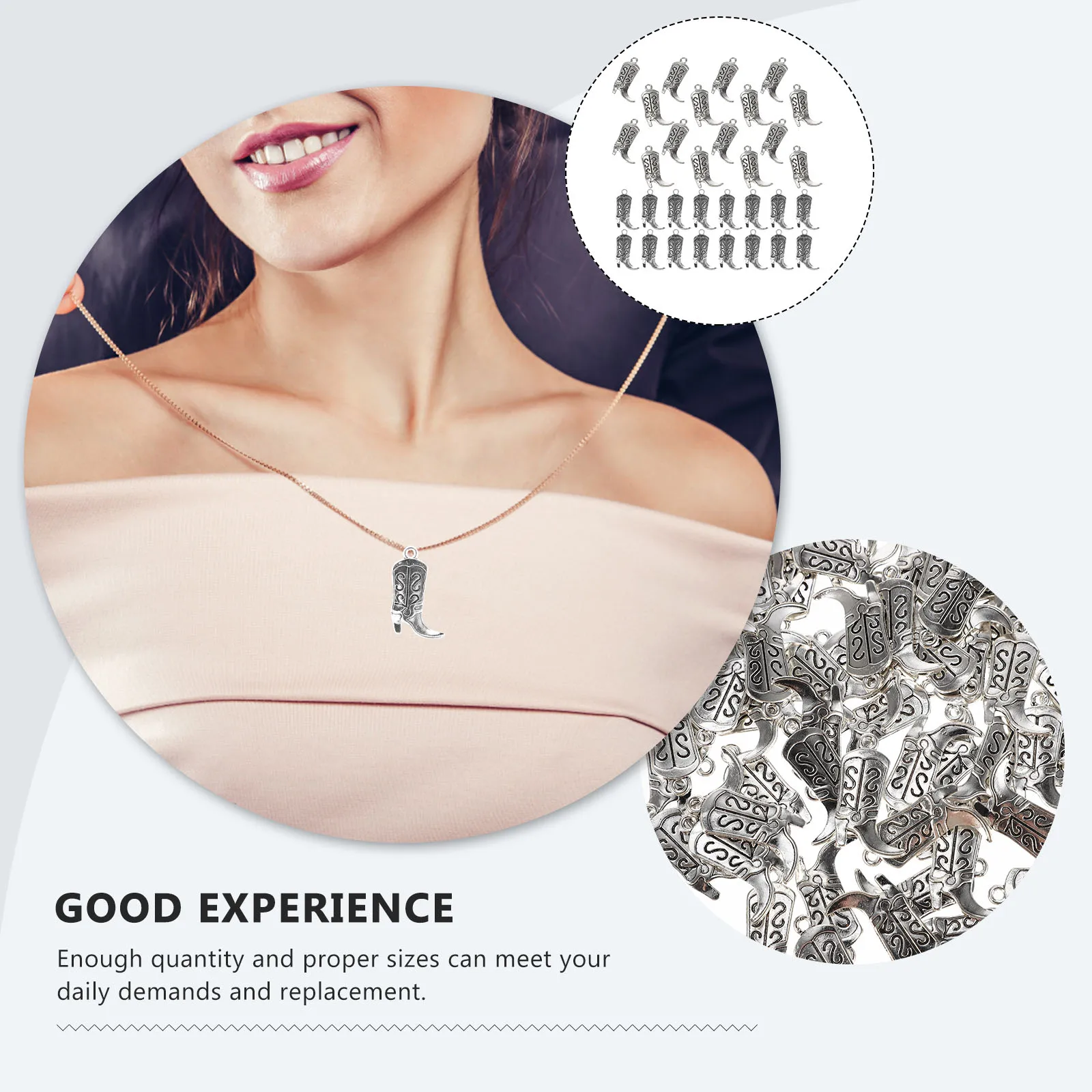 

100Pcs Adorable Alloy Charms Boot-Shaped DIY Pendants for Jewelry Making Crafting and Personalized Gifts Jewelry Charms