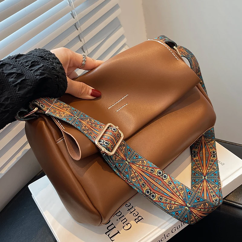 2022 New Ladies High-Quality Texture Broadband Shoulder Bags Female Fashion Vintage Square Messenger Bags