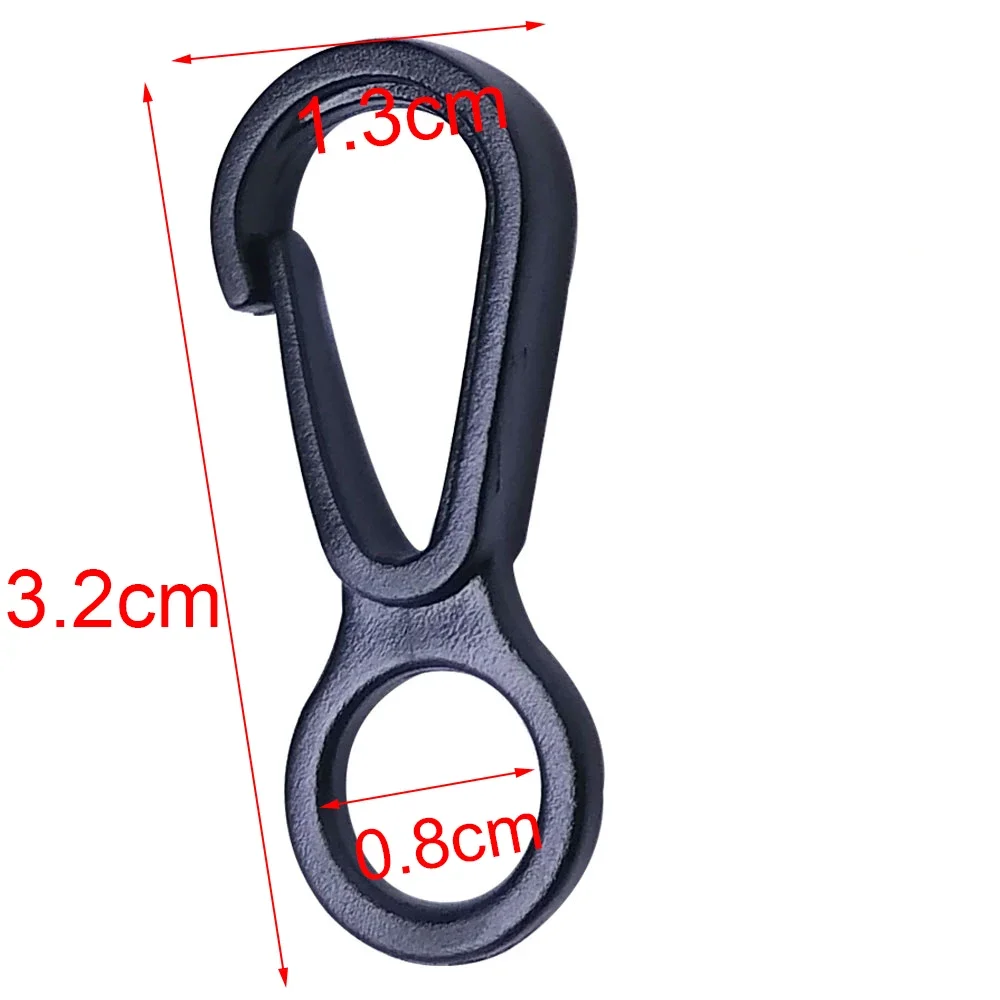 50Pcs 100Pcs Plastic Mini Circle Snap Hook Lobster Clip For Camping Hiking Backpack DIY Key Ring Keychain Clasp