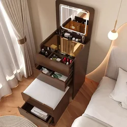 Mesa de maquillaje compacta para adolescentes, iluminación Led italiana, tocador multifunción de diseño europeo, muebles de Hotel Toaletka profesionales