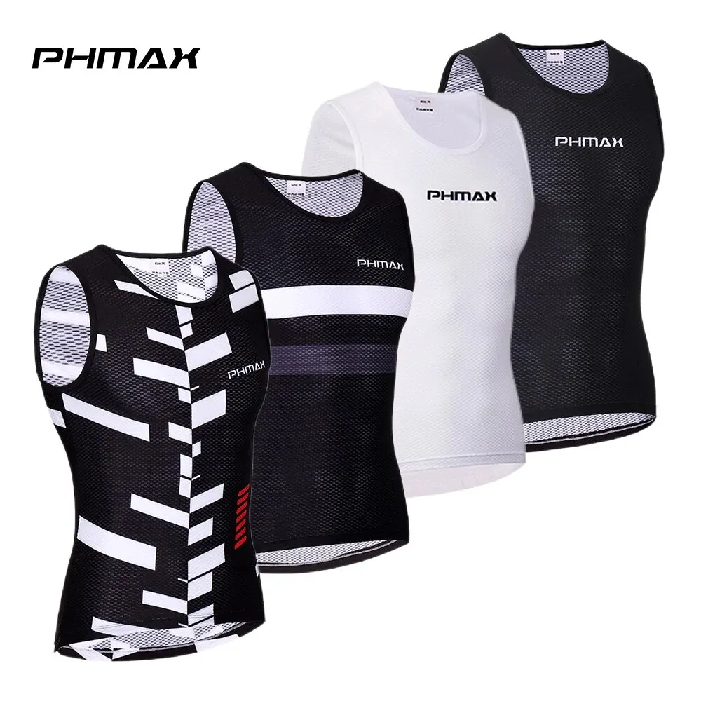 PHMAX Cycling Vest Breathable Mesh Cycling Underwear Summer Quick Dry Cycling Base Layer Light Soft Men Women