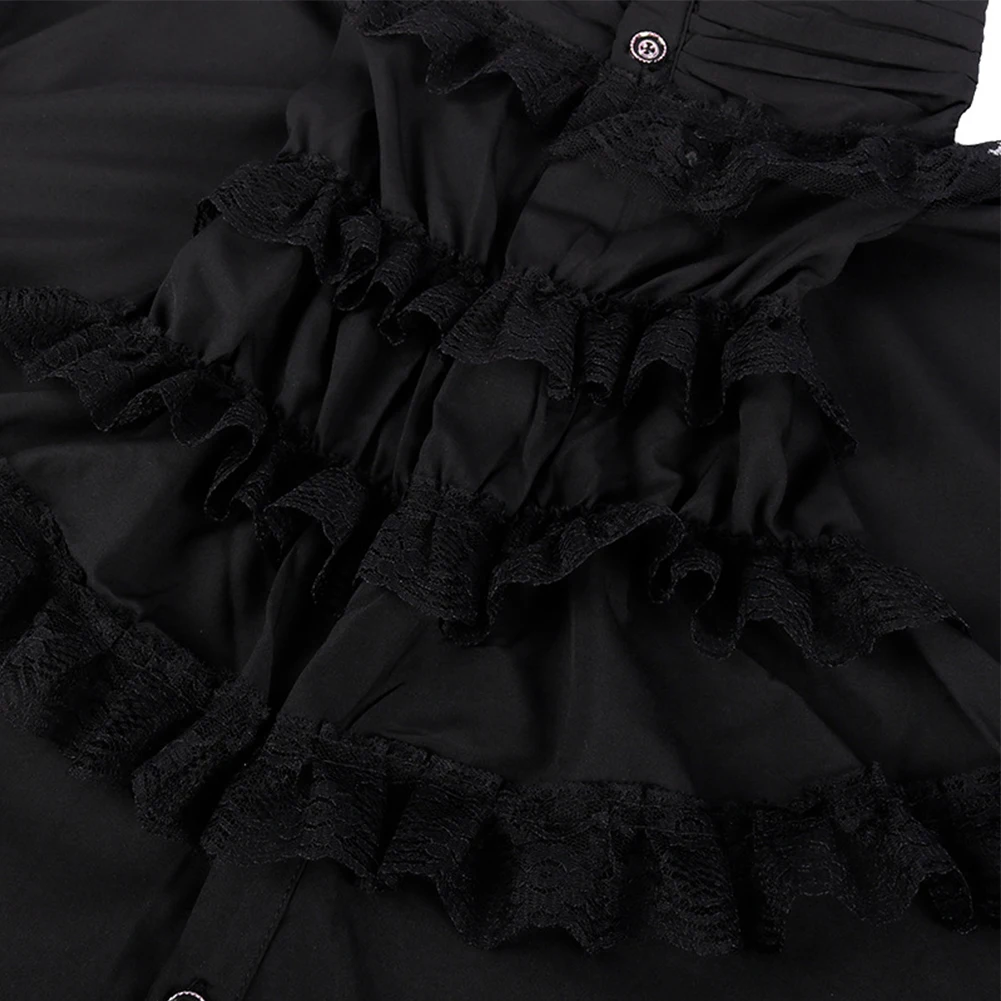 댄스 파티 남성 셔츠 남성 탑 스탠드 업 넥 라인 빅토리아 블라우스 의상 공식 긴 소매 중세 프릴