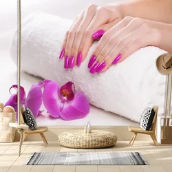 Custom Wall Papers Home Decor Easy to Apply Peel and Stick Wallpaper for Living Room Optional Nail Beauty SPA Salon Shop Mural