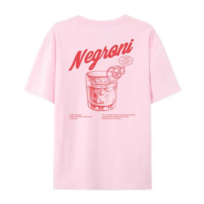 Negroni-T-shirt imprimé style rétro pour femmes, streetwear, Harajuku, vêtements vintage, unisexe