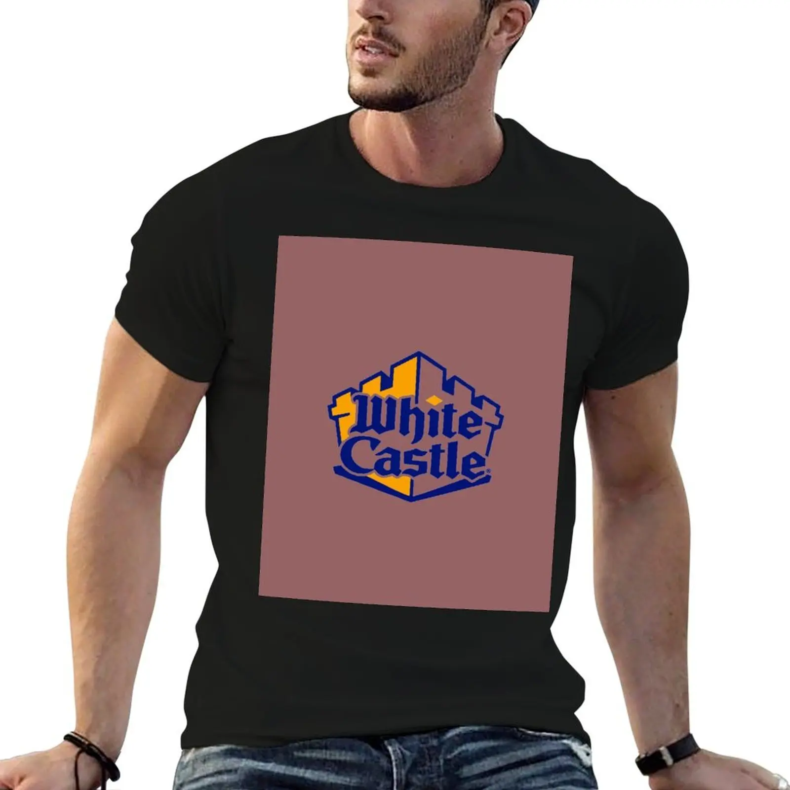 White castle logo T-Shirt Fitness Quick Dry Short Sleeve Top