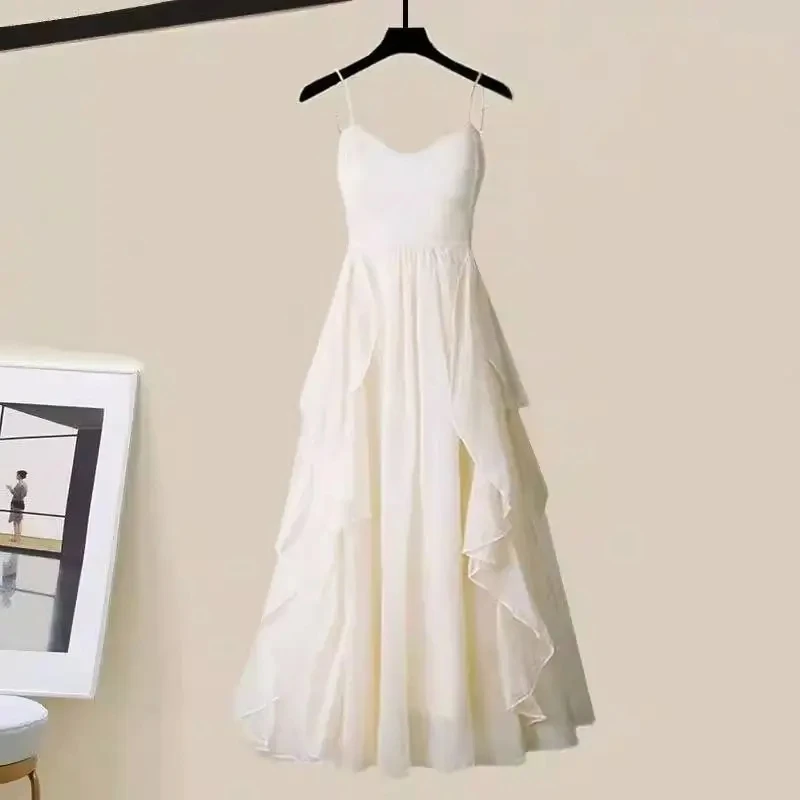 ผู้หญิงฤดูร้อน Chic Stripe สั้นเสื้อ T ชุดเดรสแขนกุด 1 หรือ 2 ชิ้นชุด 2025 Lady แฟชั่นบางถักเสื้อชุดชุด