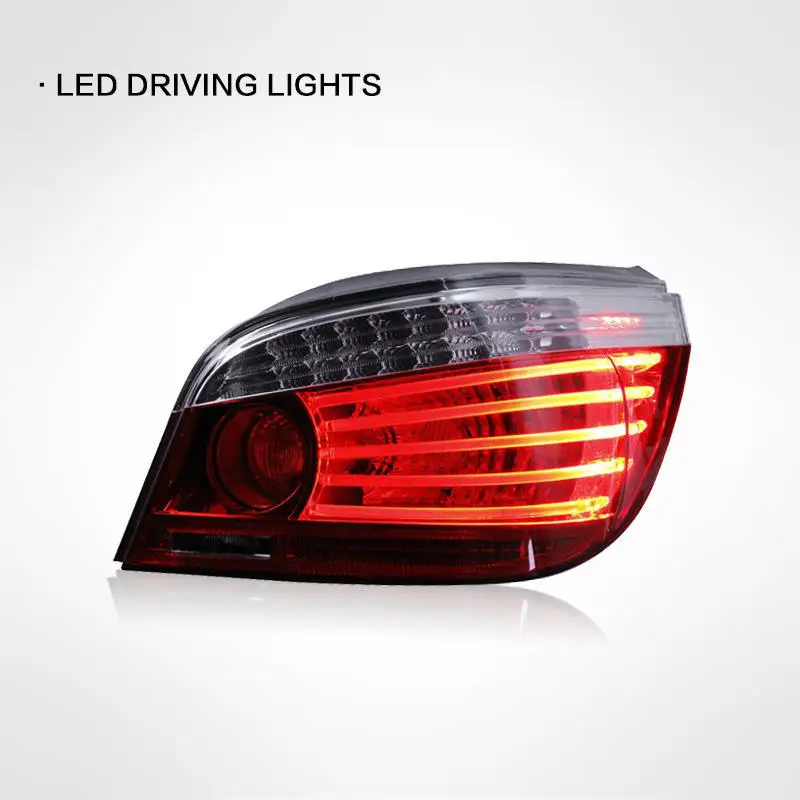 5 Series LED Tail Light Assembly Modified Driving Turn Signal Rear Taillight with Red Lens 12V New Condition for E60