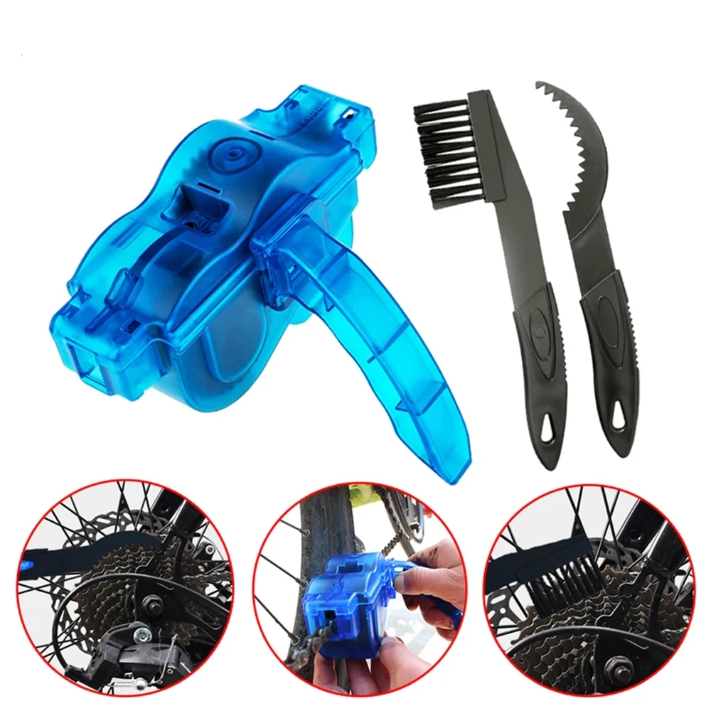 Chain Cleaner Cleaning Bicycle 3D Chain Brush Wash Tool Set MTB Bike Protection Oil Bike Chain for Mountain Cycling Accessories