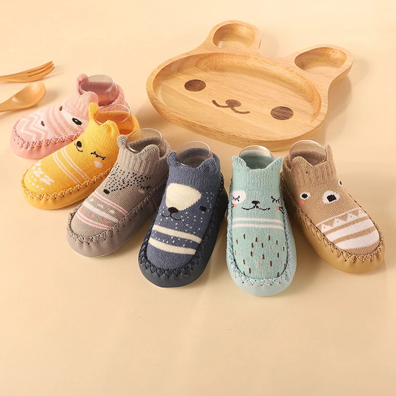 Baby Socks Shoes Infant Color Matching Cute Kids Boys Shoes Doll Soft Soled Child Floor Sneaker Toddler Girls First Walkers