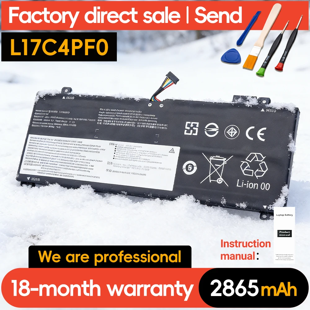 SUOZHAN 15.36V 44WH  L17C4PF0 Original Battery For Lenovo Ideapad S530 Air 13 13IWL/IML S530-13 L17M4PF0