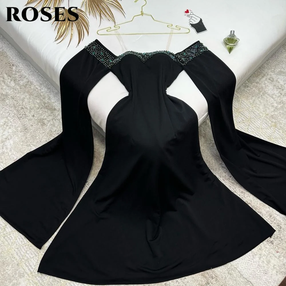 ROSES Burgundy Stain Trumpet Prom Dresses with Crystals Evening Dresses Off the Shoulder Party Dresses with Pleats Customized