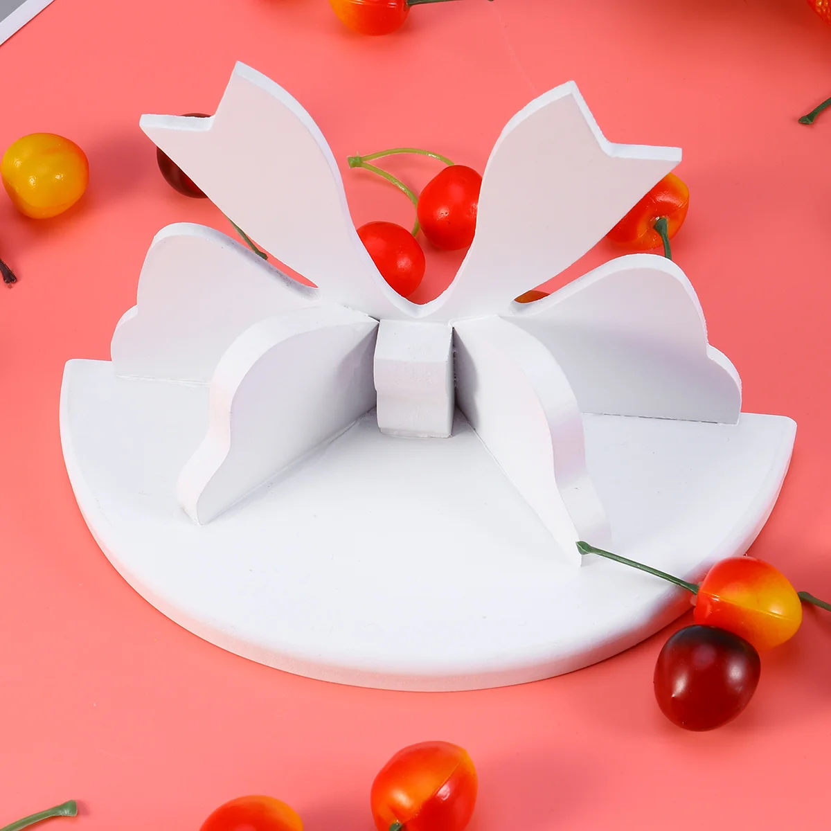 

Rotating Bookshelf Butterfly Storage Rack Buttery Wall Holder Semicircle Bracket White Child