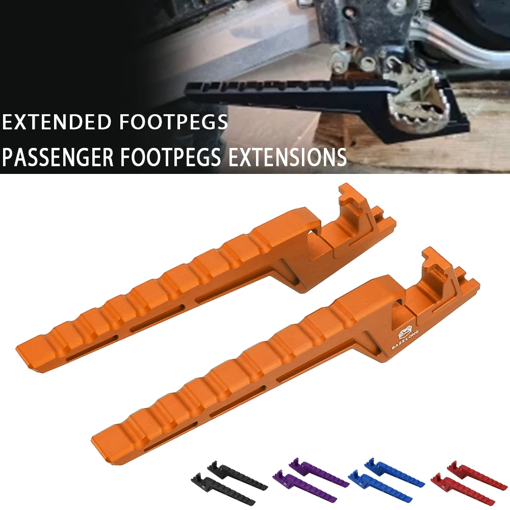 

FOR KTM 125 200 250 300 380 400 450 520 525 MXC Passenger Foot Peg Extensions Extended Footpegs Dirt Bike Off-Road Accessories