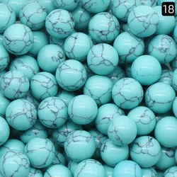 Turquoise 10MM Round Stone Beads for DIY Making Jewelry NO-Drilled Hole Loose Reiki Healing Energy  Crystal Sphere Balls