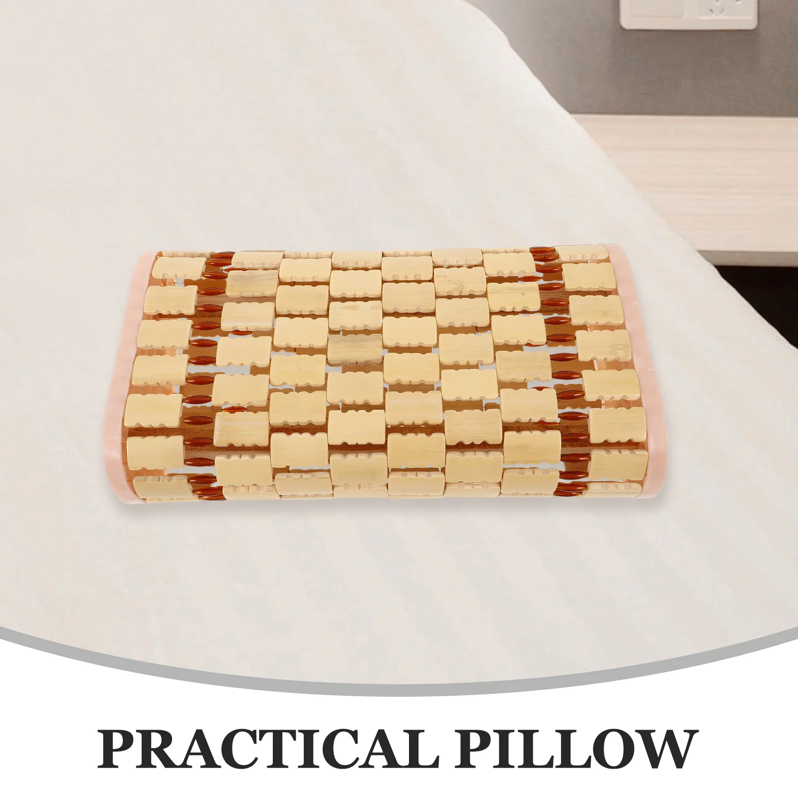 Bamboo Pillow Cooling Sauna Pillows Bed Comfortable Headrest Cervical Neck Elderly Home Supplies Backrest to Weave