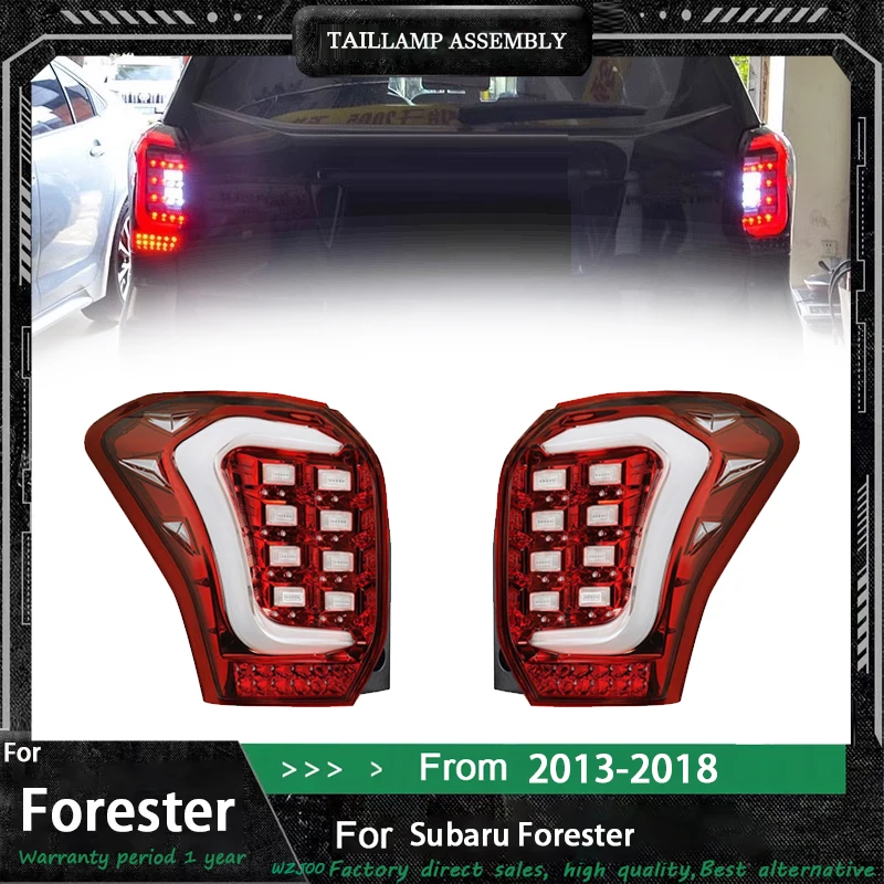 

Автомобильные задние фонари для SUBARU Forester 2013 2014 2015 2016 2017 2018, светодиодные анимационные DRL, задние фонари, автоаксессуары Plug and play