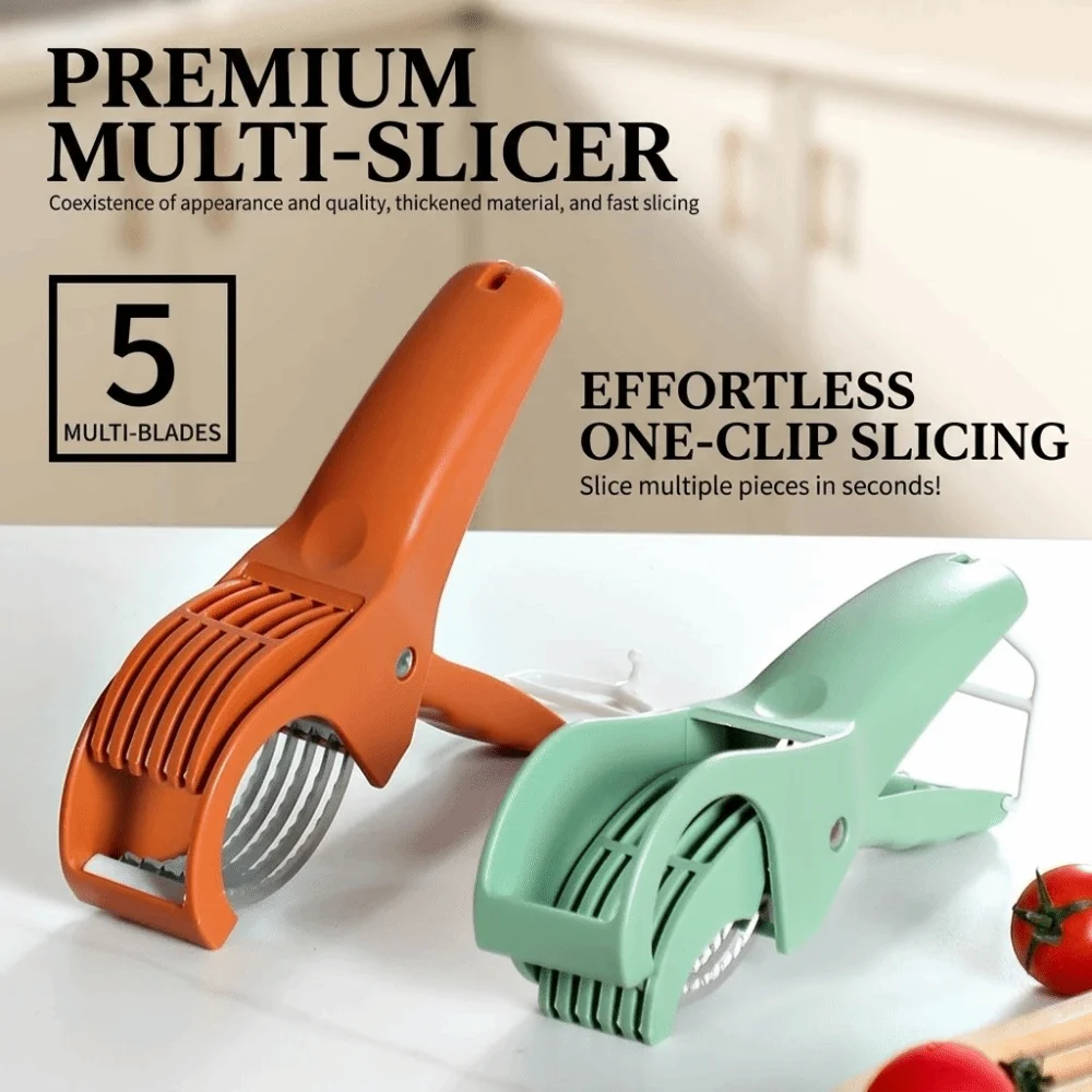 Portable Stainless Steel Vegetable Fruit Slicer Multi-Purpose Kitchen Accessories Salad Slicer 5 Layer Kitchen Tools Cooking