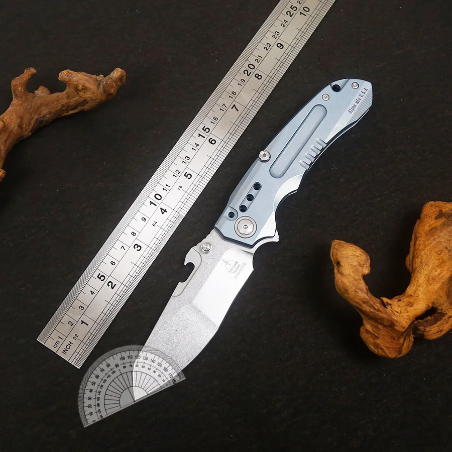 EDC Pocket Knife Titanium Alloy Handle Folding Blade Surviving Tools High End Edc Outdoor Camping Hiking Knives Hand Tool Men