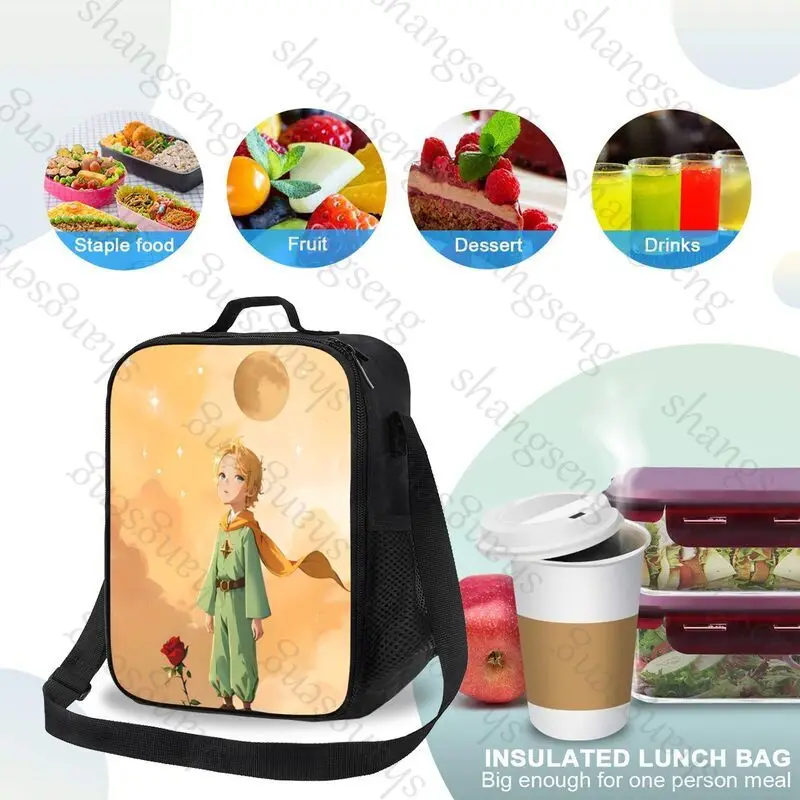 Anime Cartoon Pequeno Príncipe Isolado Saco Térmico, Lunch Bag, Armazenamento De Alimentos, Leakproof, Piquenique, Camping, Caixa Ao Ar Livre, Praia, Caixa