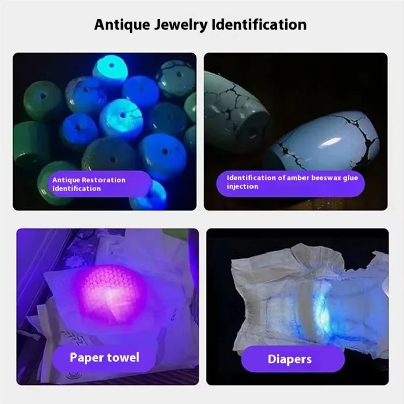 

A84X-Light Lamp УФ-флуоресцентный агент для обнаружения USB перезаряжаемый фонарик для обнаружения пятен мочи домашних животных ручной фонарь