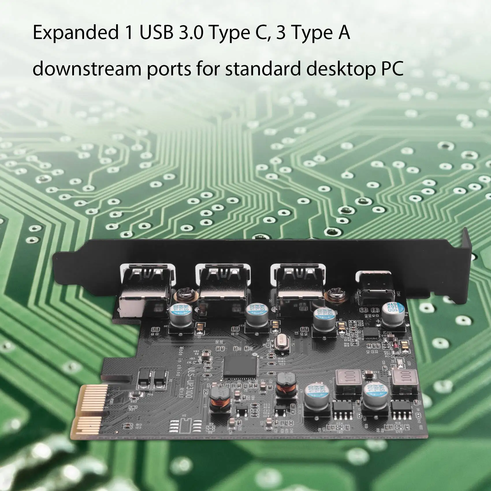 ABZW PCI-E إلى USB3.0 + بطاقة توسيع من النوع C (بطاقة PCIe) 3 منافذ مع بطاقة توسيع USB 3.0 PCI فائقة السرعة لنظام التشغيل Windows MAC OX